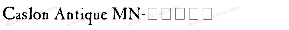 Caslon Antique MN字体转换